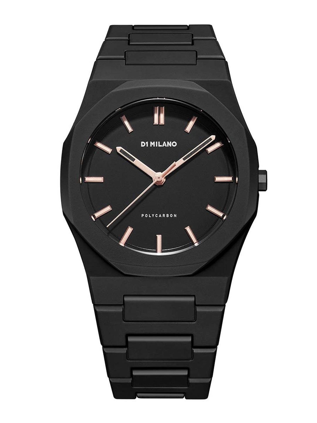 D1 Milano Unisex Polycarbon Black Dial Quartz Analog Watch- PCBJ12