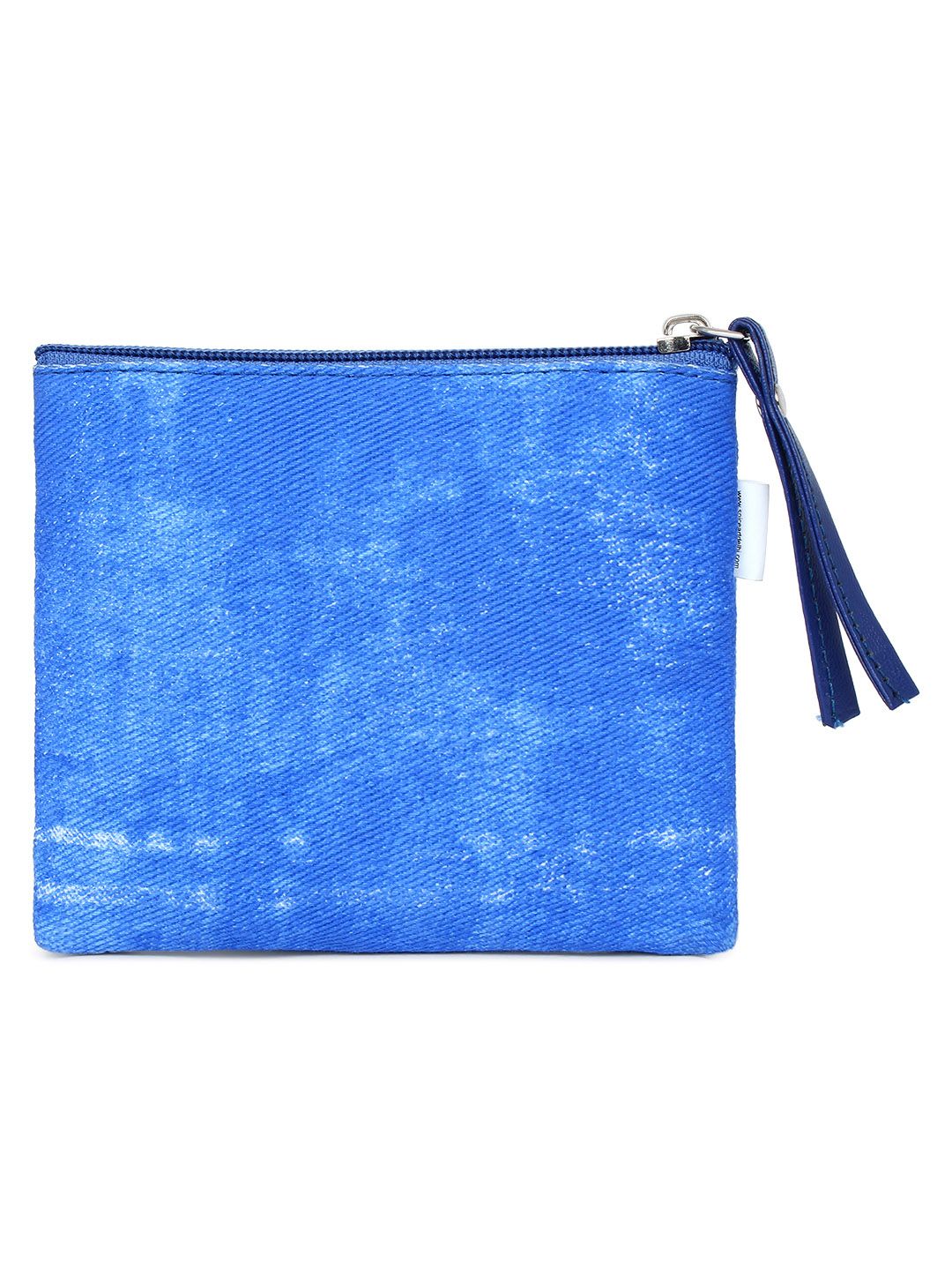 Spice Art Women Blue Printed Canvas Travel Pouch