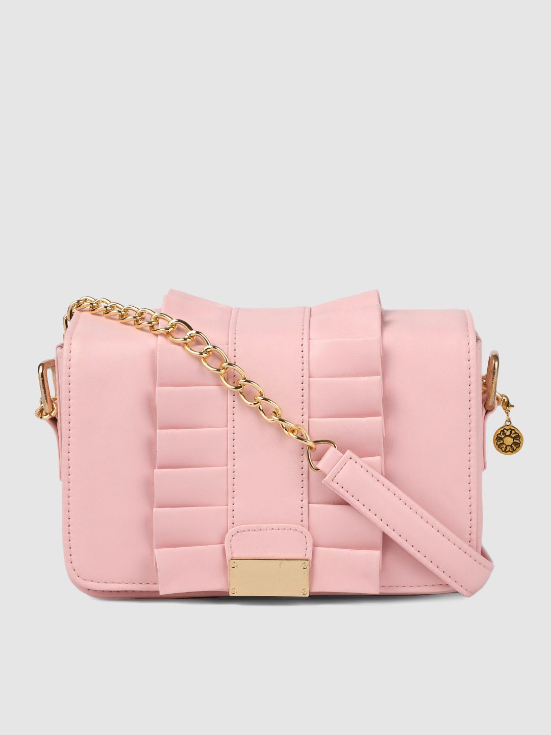 AccessHer Pink Solid Sling Bag