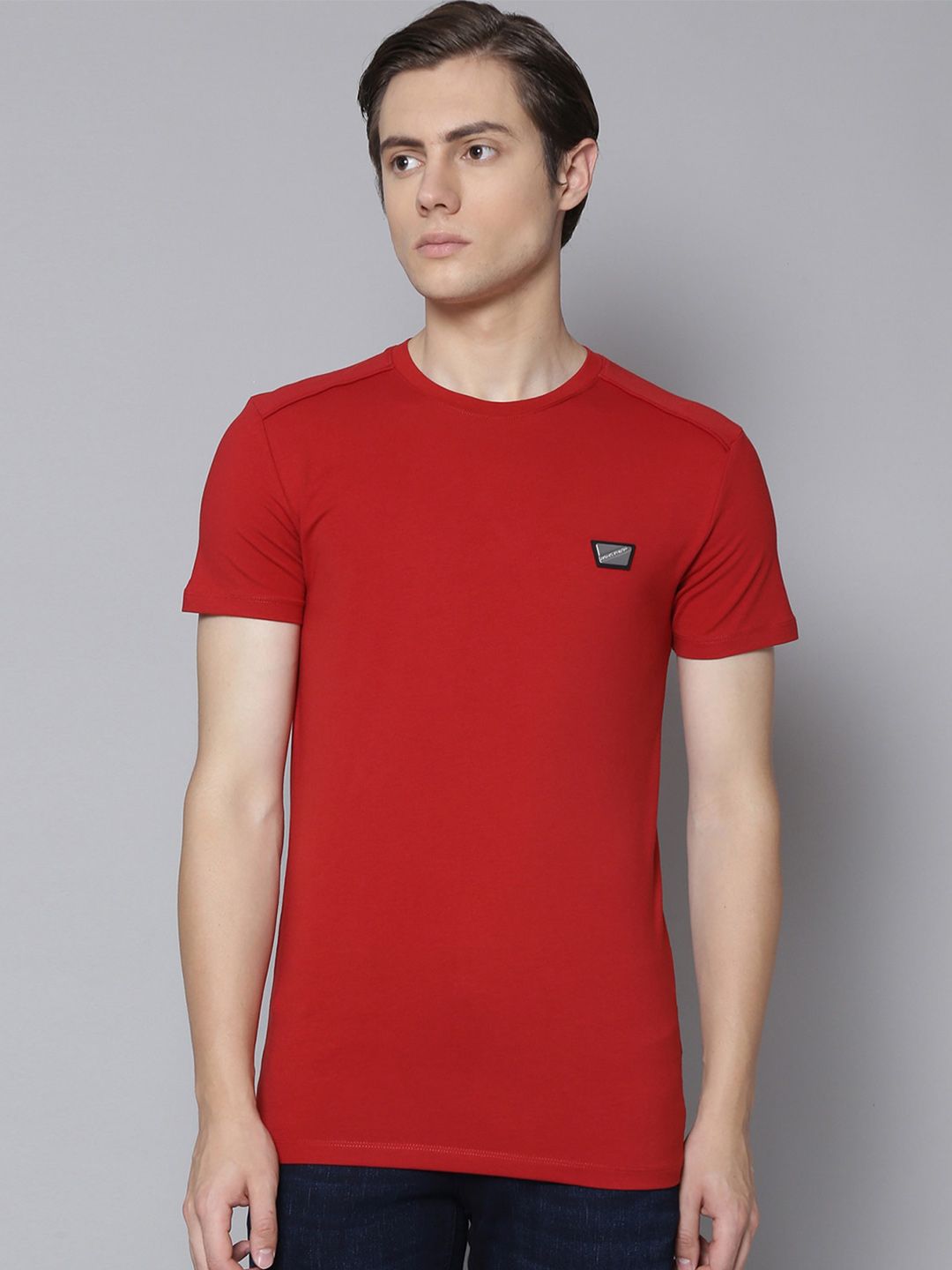 Antony Morato Men Red Solid Round Neck T-shirt
