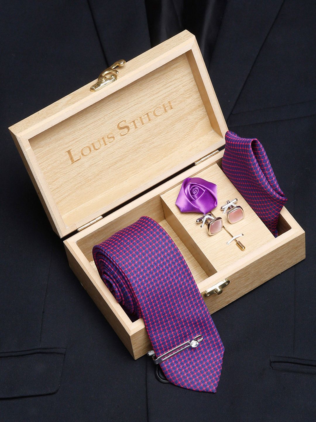LOUIS STITCH Men Violet Accessory Gift Set