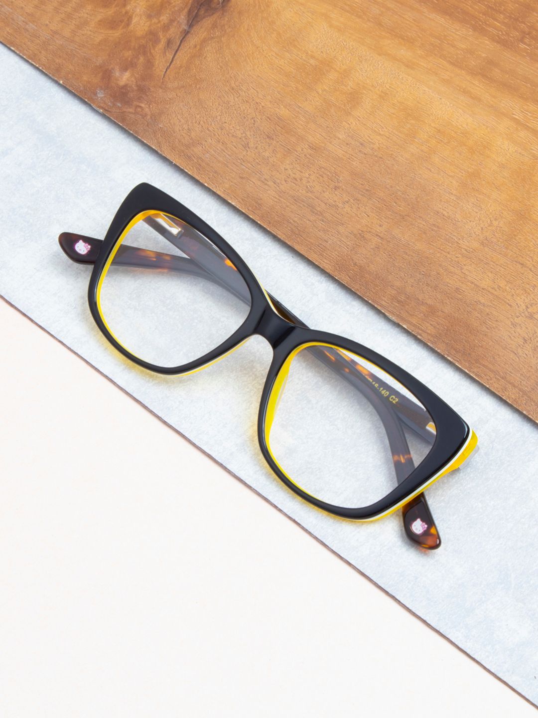 Buy Ted Smith Women Brown & Yellow Full Rim Square Frames Eyeglasses -  - Accessories for Women