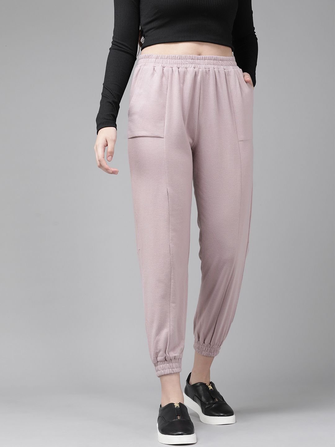 Roadster Women Rose Solid Cotton Joggers