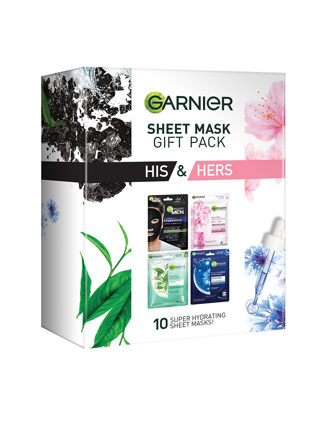 Garnier His & Hers Sheet Mask Gift Set – 10 Masks