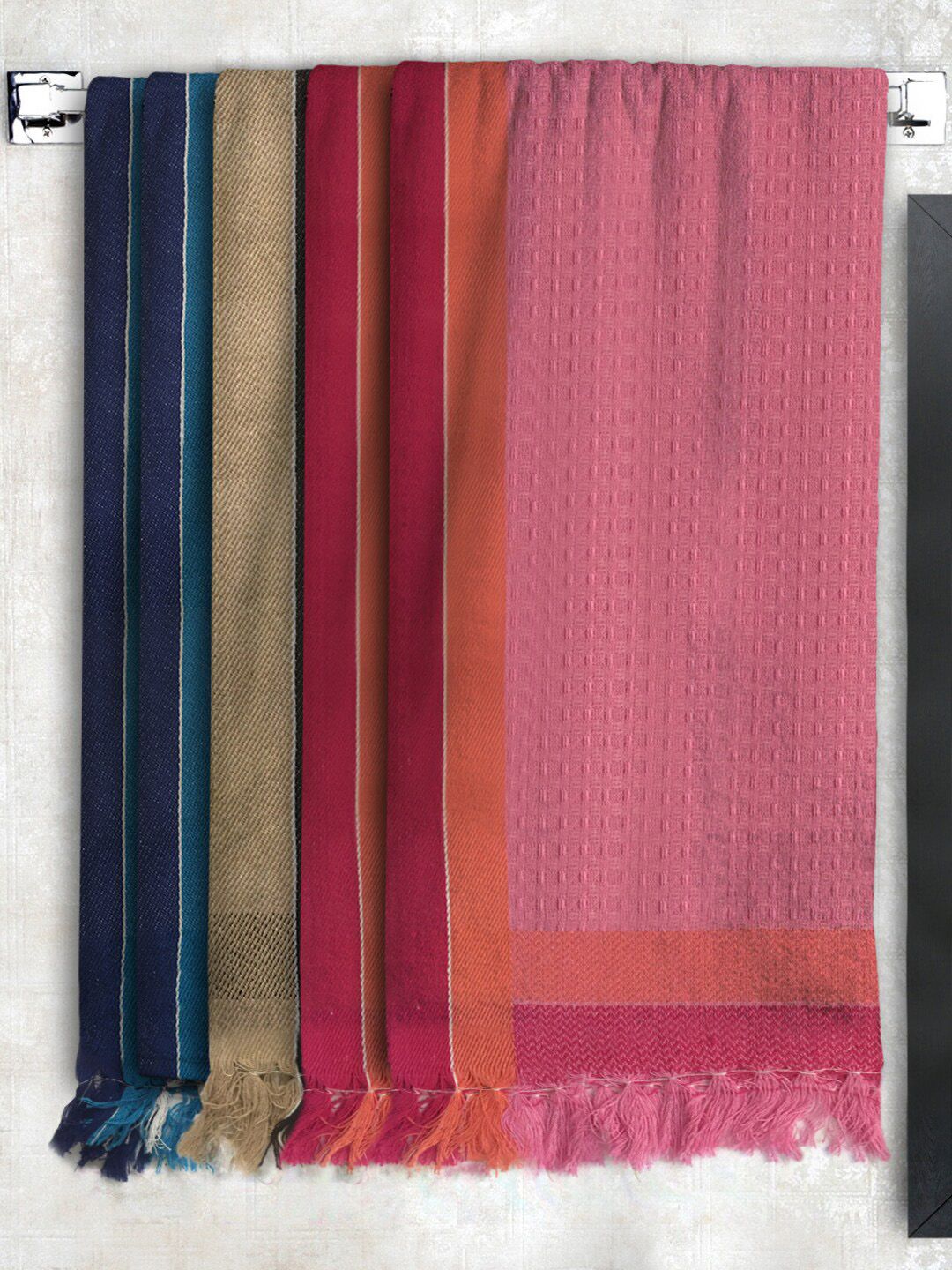 Buy Athom Trendz 210GSM Quick Dry 5PCs Adult Regular Bath Towel 30x59In -  - Home for Unisex