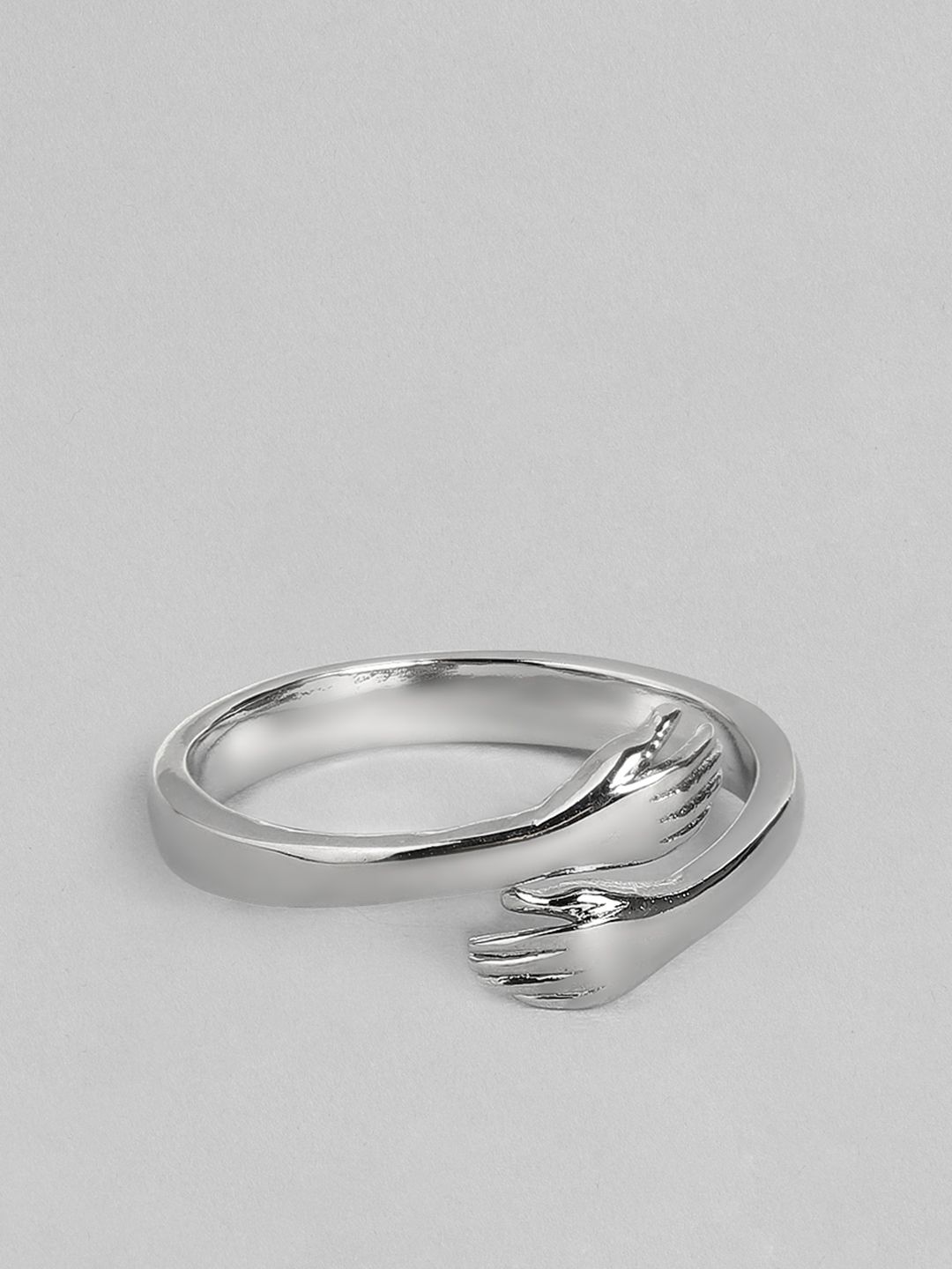Jewels Galaxy Silver-Plated Adjustable Finger Ring
