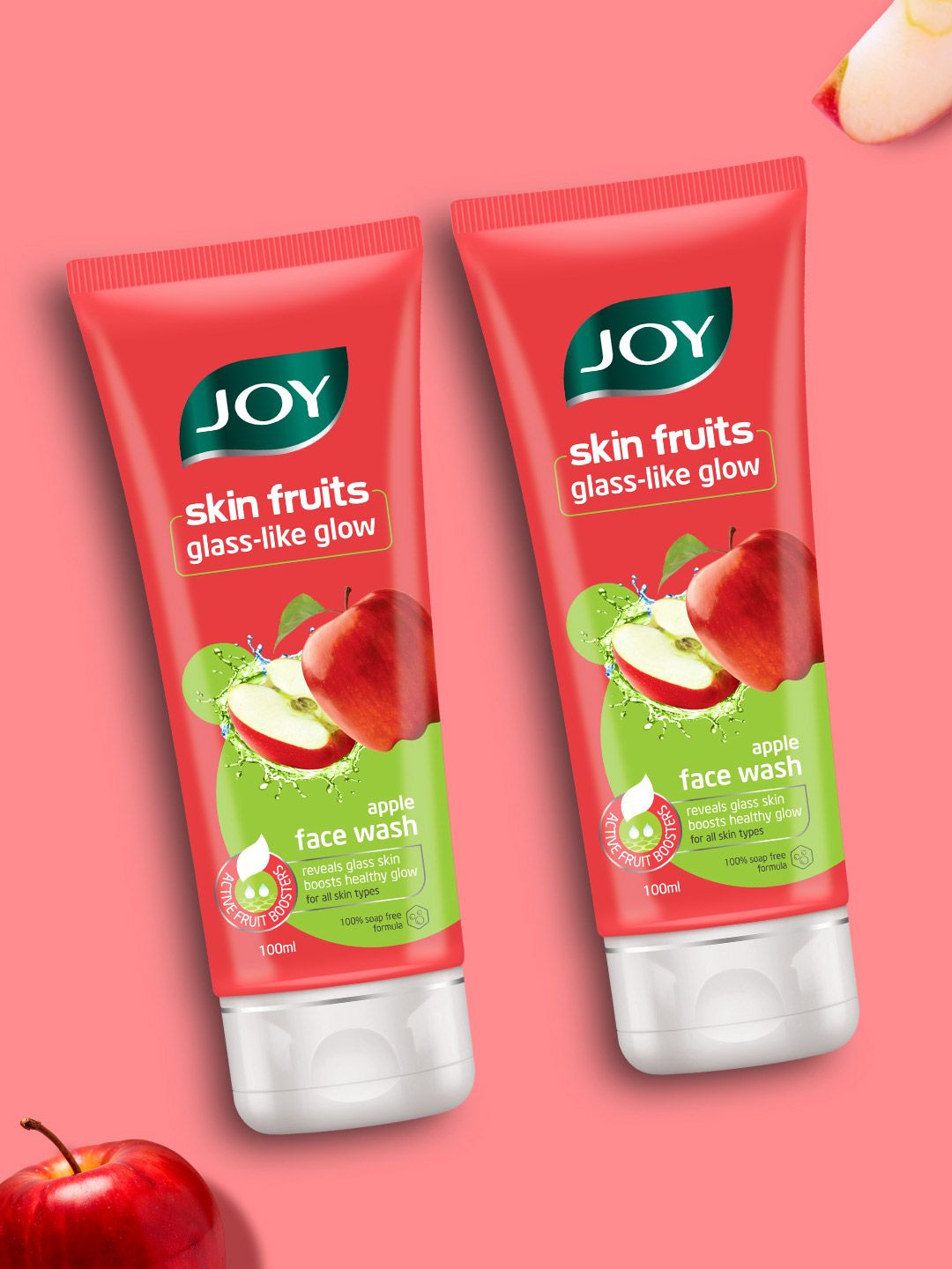 JOY Set of 2 Skin Fruits Softeningglow Apple Face Wash - 100 ml Each