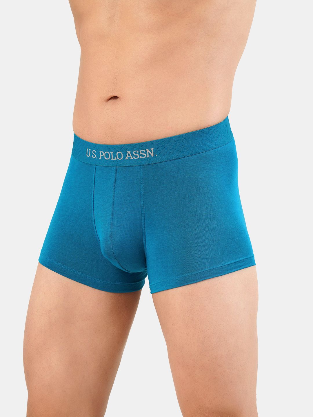 U.S. Polo Assn. Men Solid Turquoise Blue Modal Trunk I703-B05-PL