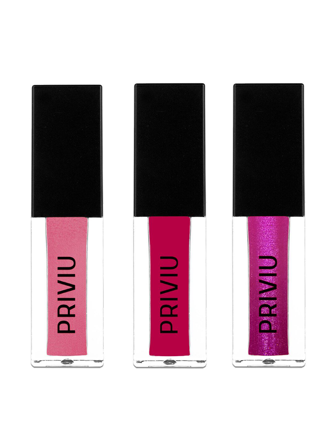PRIVIU Set of 3 All Day Matte Liquid Lipstick