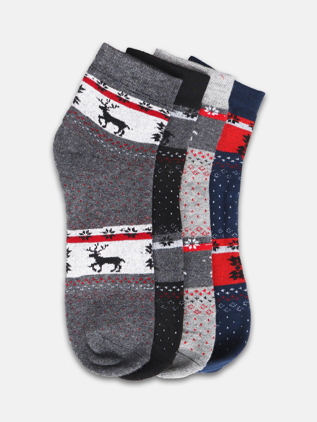 Kolor Fusion Men Pack Of 4 Assorted Ankle Length Socks