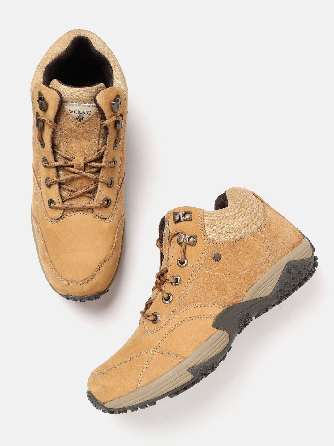 Woodland Men Camel Brown Sneakers