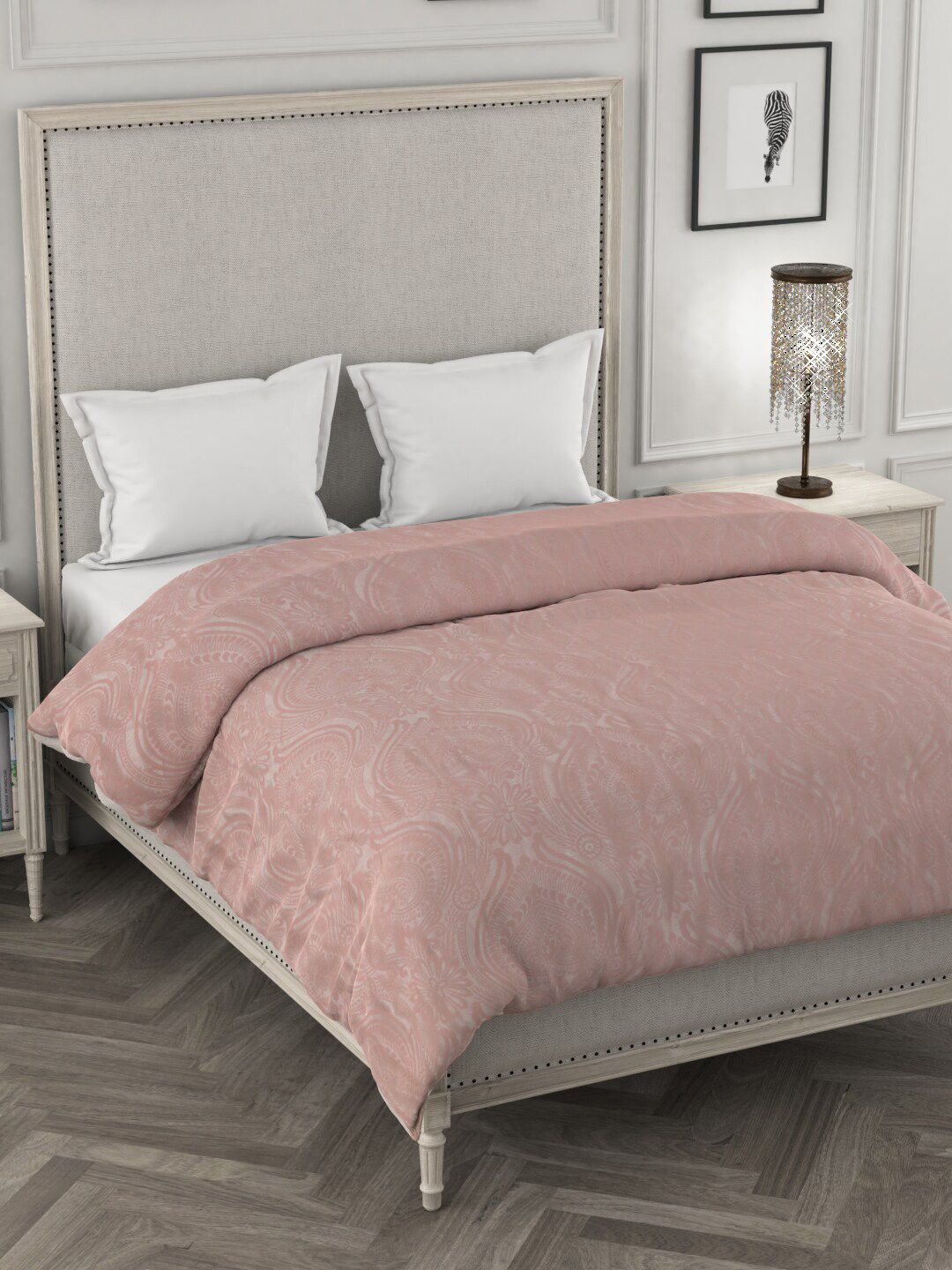 ROSARA HOME Nude-Coloured Ethnic Motifs Mild Winter 300 GSM Double Bed Dohar