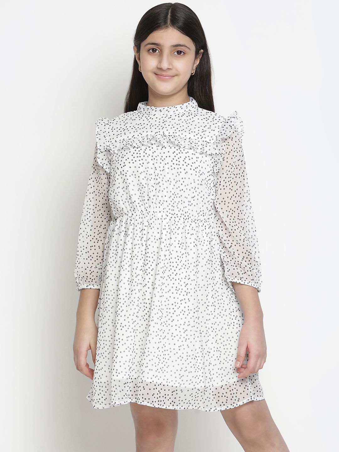 Oxolloxo White Animal Satin Dress