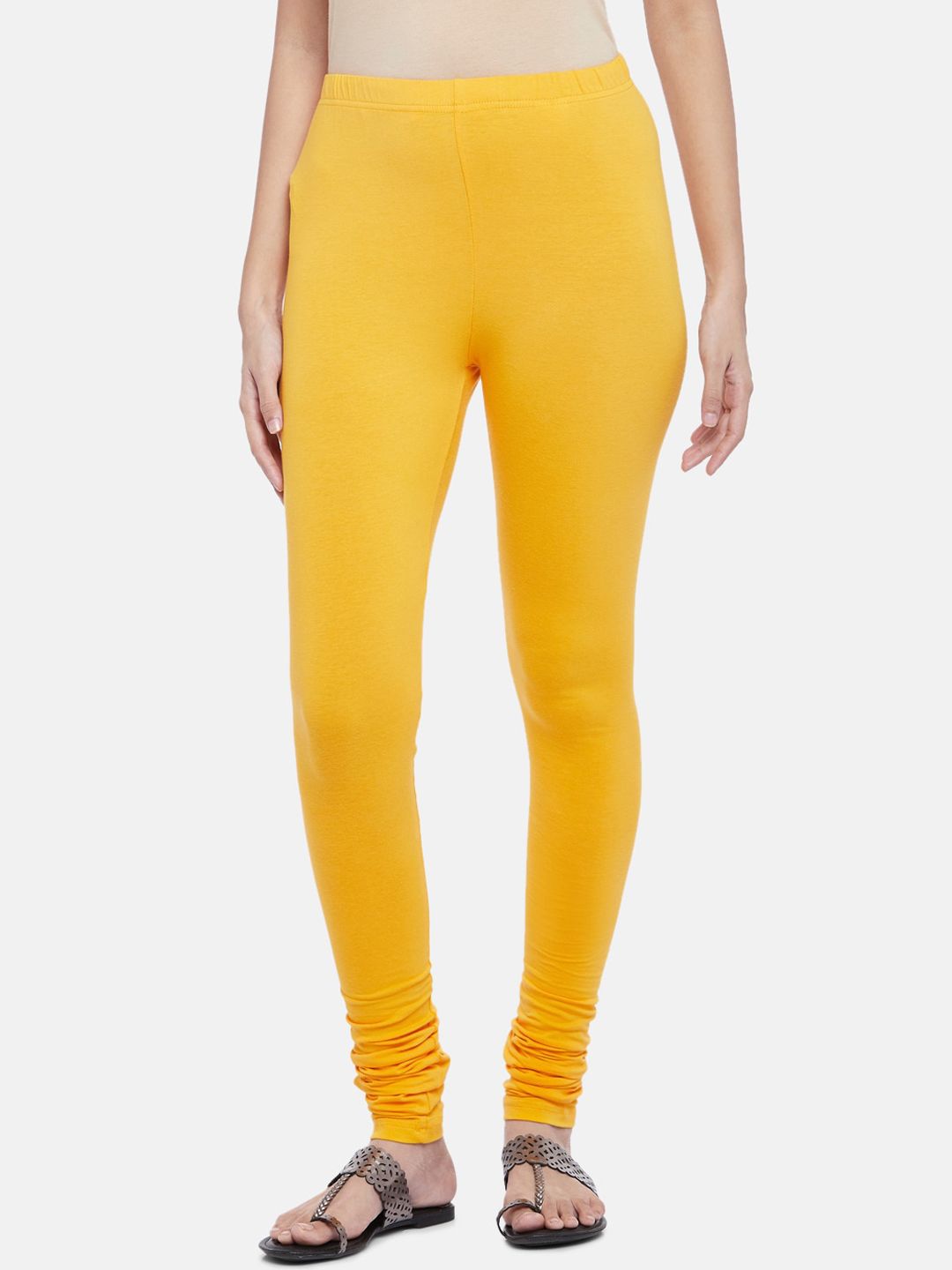 RANGMANCH BY PANTALOONS Women Yellow Solid Churidar