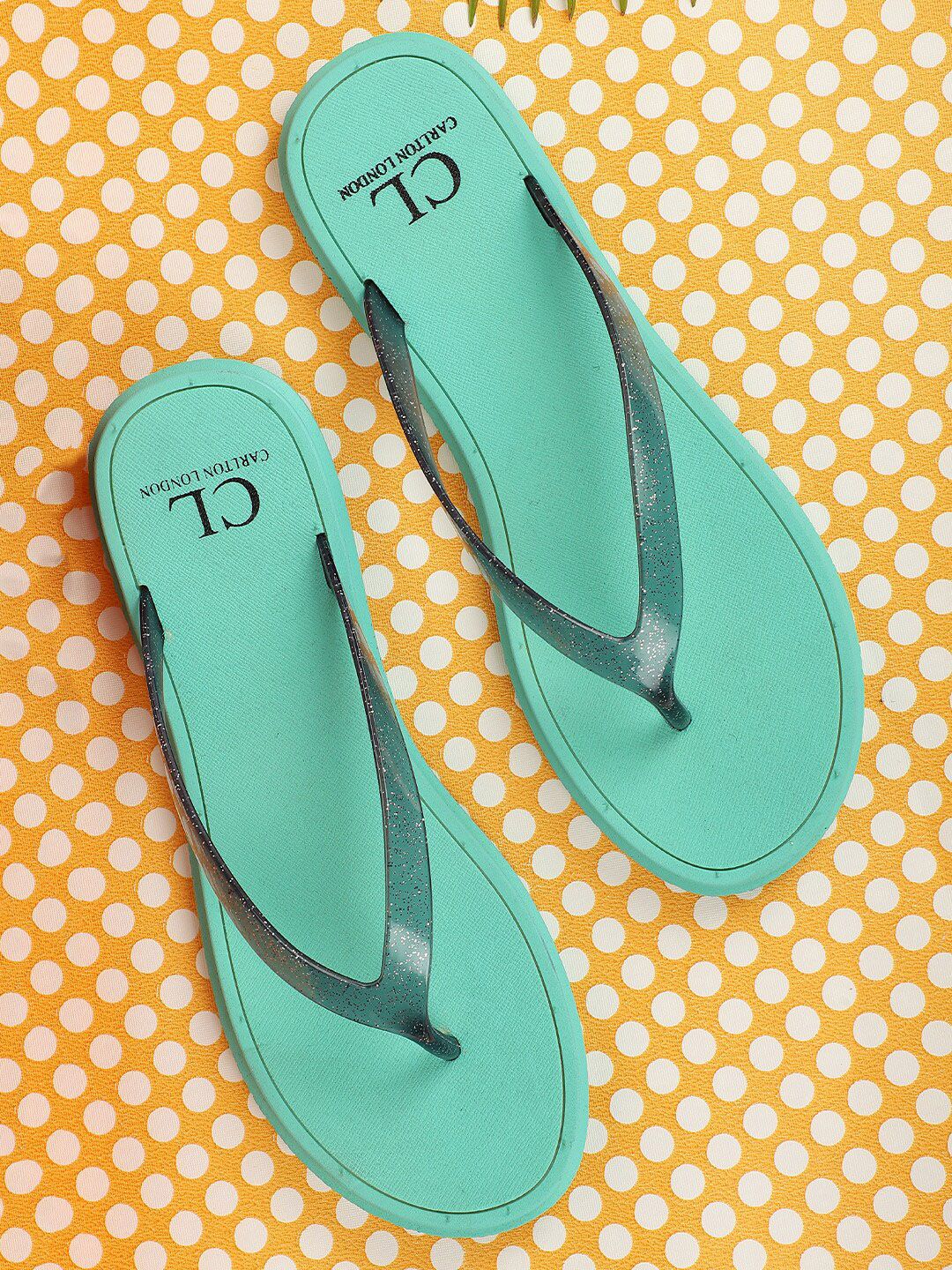 Carlton London Women Green Thong Flip-Flops