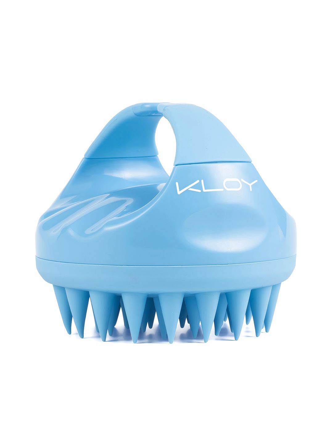 KLOY Blue Hair Scalp Massager Exfoliator Shampoo Brush with Soft Silicone Bristles