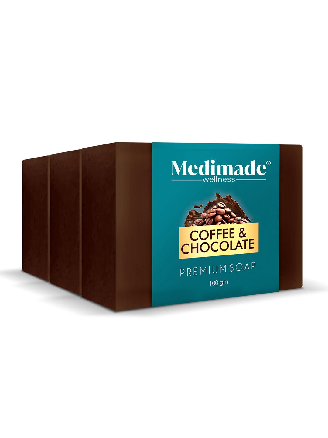 Medimade Set of 3 Coffee Arabica & Chocolate Premium Beauty Soap - 100 g Each