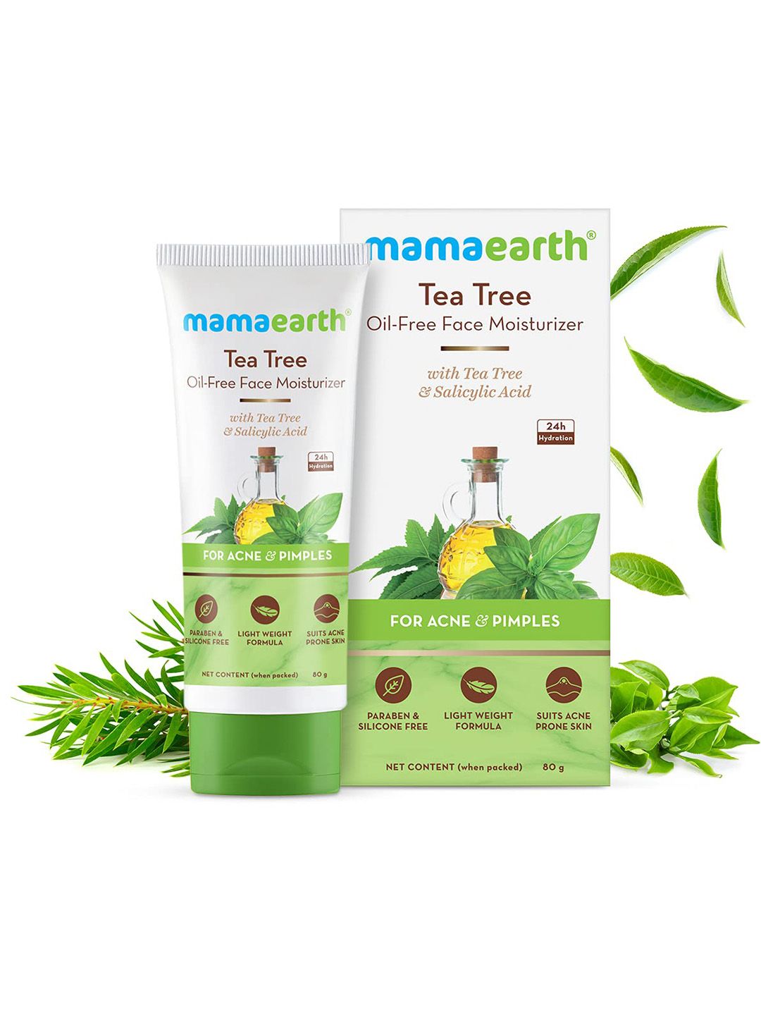 Buy Mamaearth Tea Tree Oil Free Face Moisturizer For Oily Skin With Salicylic Acid   80 G -  - Personal Care for Unisex
