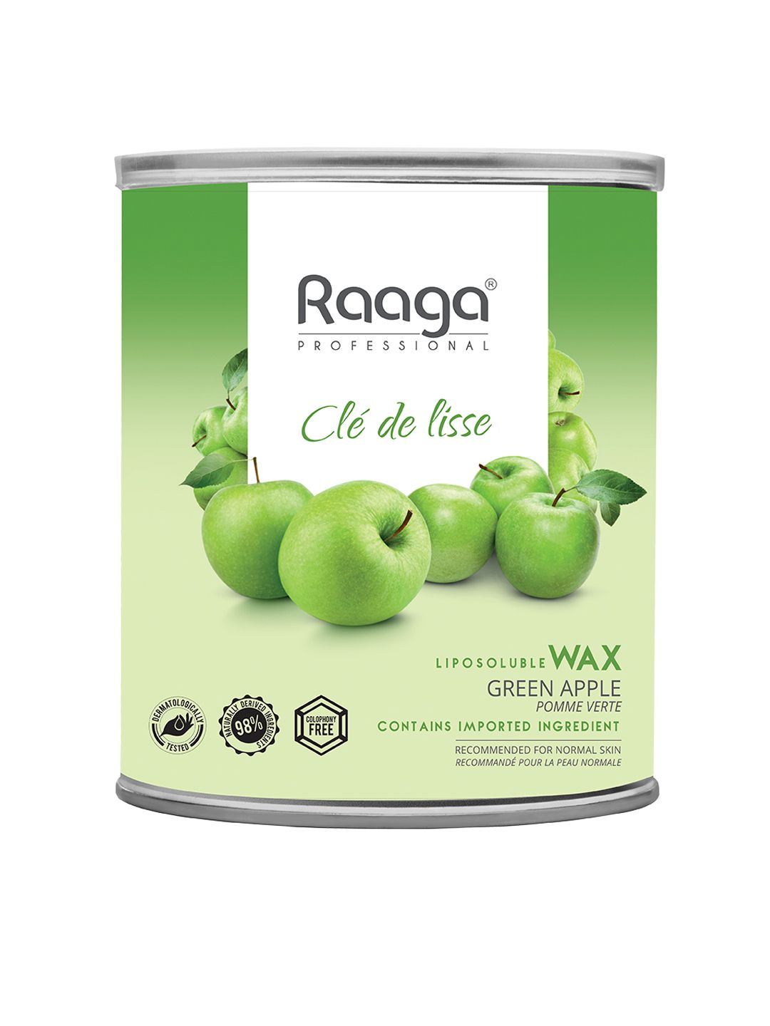 Raaga PROFESSIONAL Liposoluble Wax- Green Apple 800 ml