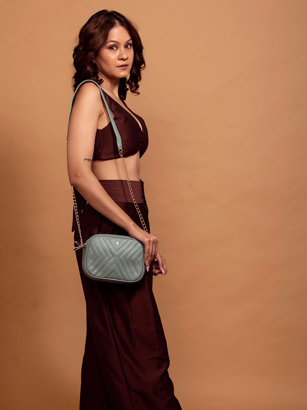 HORRA Textured Structured Sling Bag