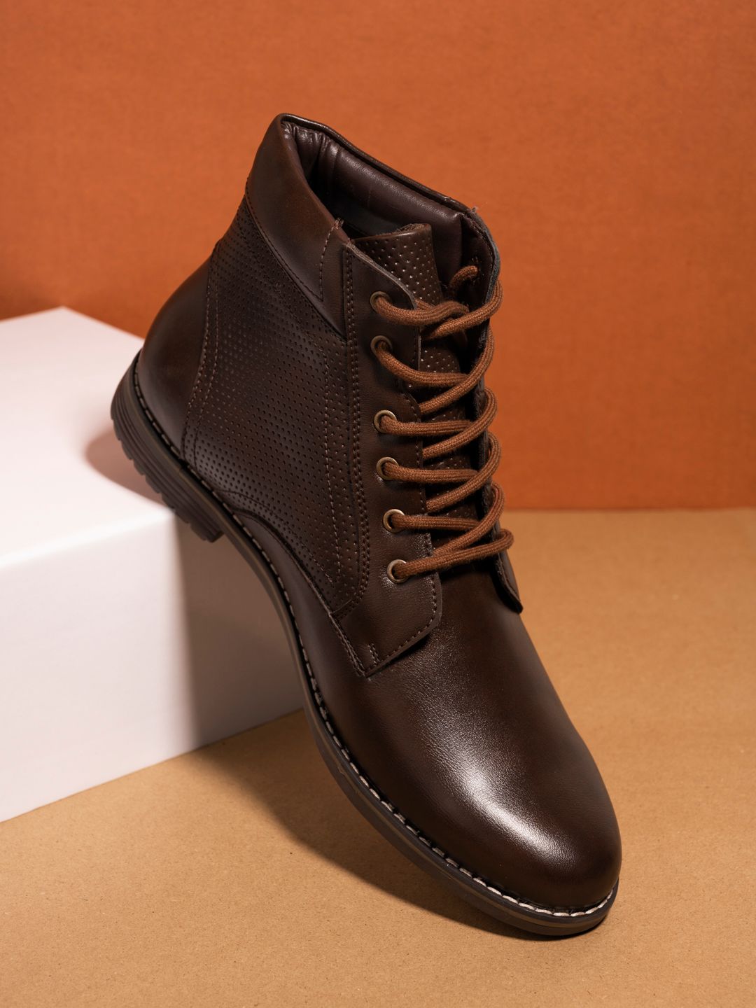 Buy El Paso Men Brown Flat Boots -  - Footwear for Men