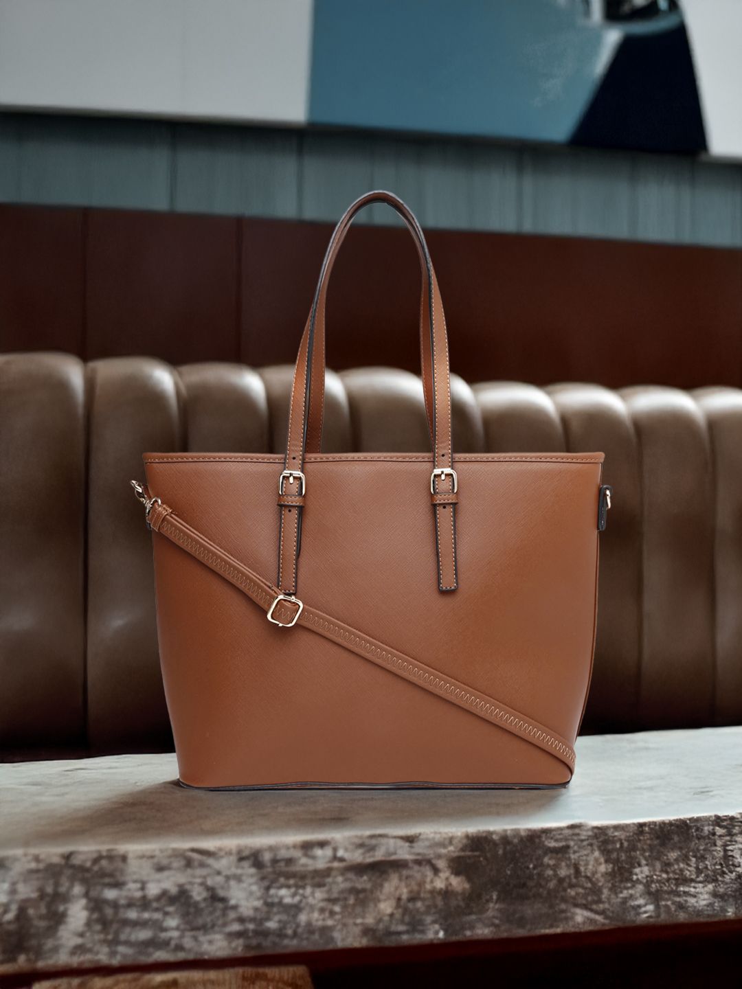 Buy Mast & Harbour Solid Oversized Structured Tote Bag -  - Accessories for Women