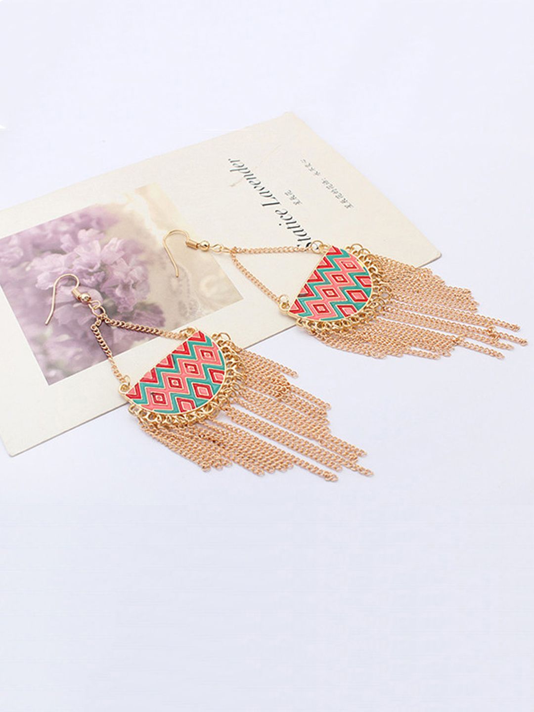 Chimes Enamelled Gold-Plated Kundan Studs