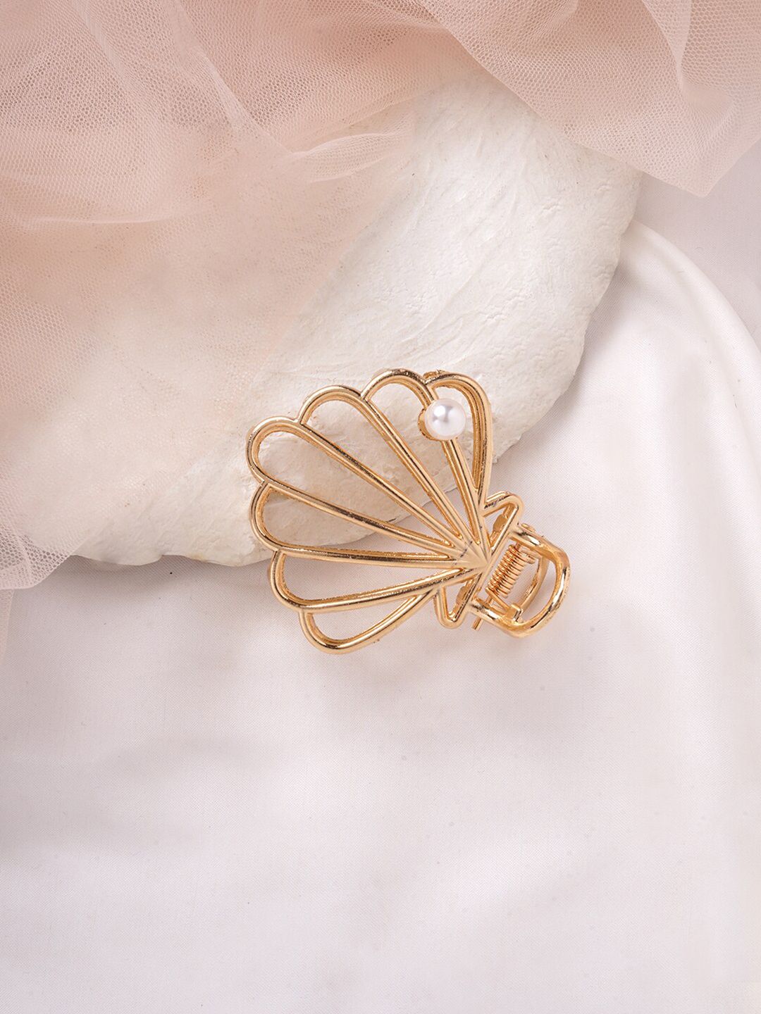 BEWITCHED Women Gold-Toned Beaded She Shells Alligator Hair Clip