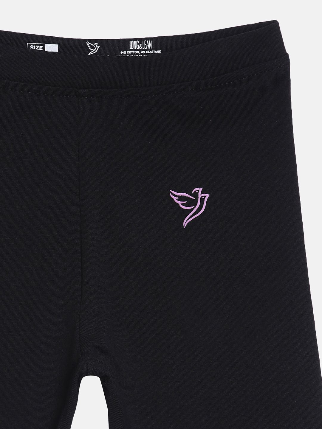 Girls Pack Of 2 Solid Pure Cotton Tailored-Fit Ankle-Length Leggings 6