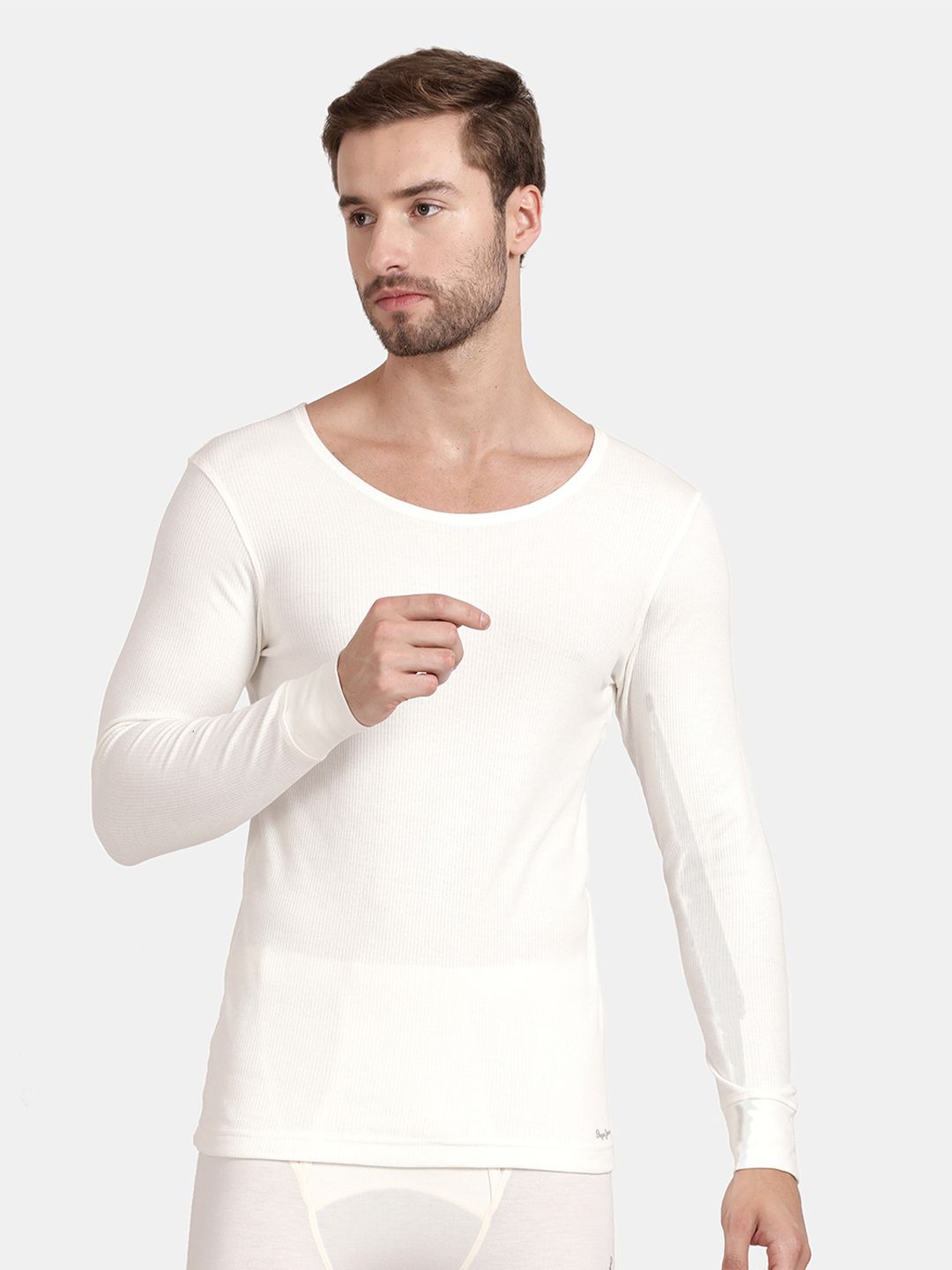 Buy Pepe Jeans Men White Solid Thermal Bottoms -  - Apparel for Men