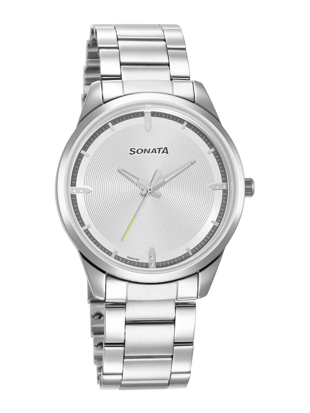 Sonata Force Quartz Analog With Silver Dial Watch For Men - Ns7146sm01