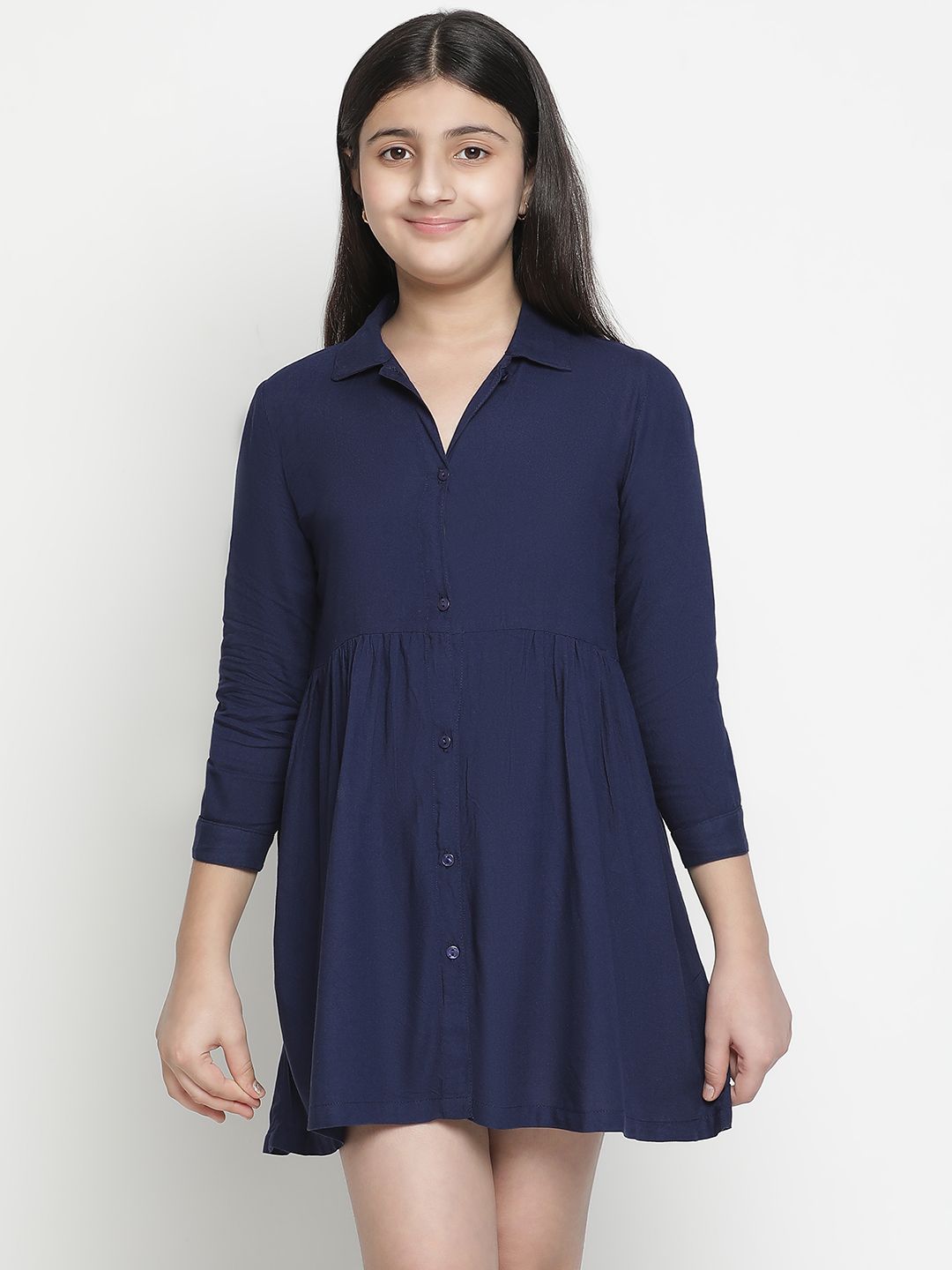 Oxolloxo Navy Blue Crepe Dress