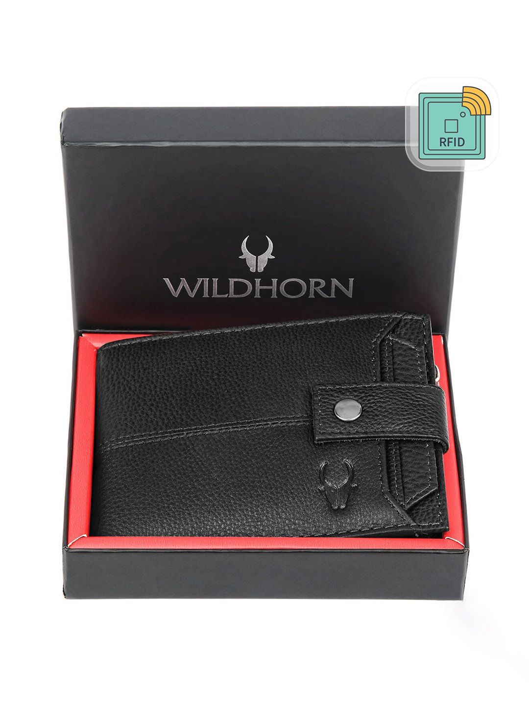 Buy WildHorn Men Black Solid Leather Card Holder -  - Accessories for Men
