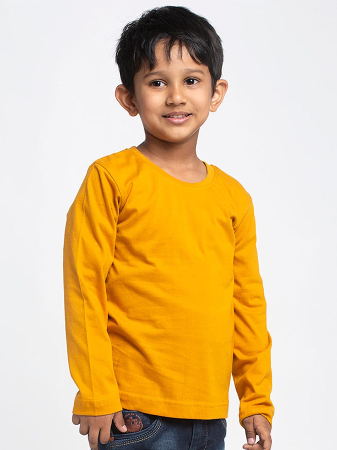 Friskers Boys Mustard Yellow Running T-shirt