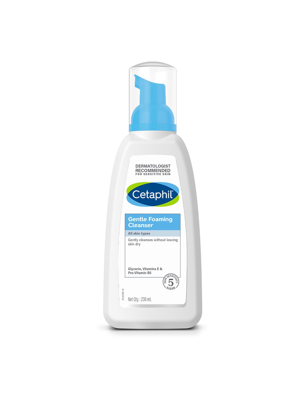 Cetaphil Gentle Foaming Face Wash Cleanser for All Skin Types with Vitamin E & B5 - 236 ml