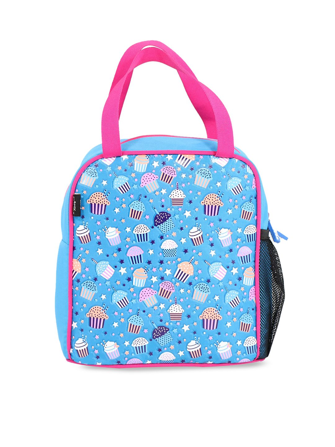 Smily Kiddos Kids Blue & White Printed Lunch Bag