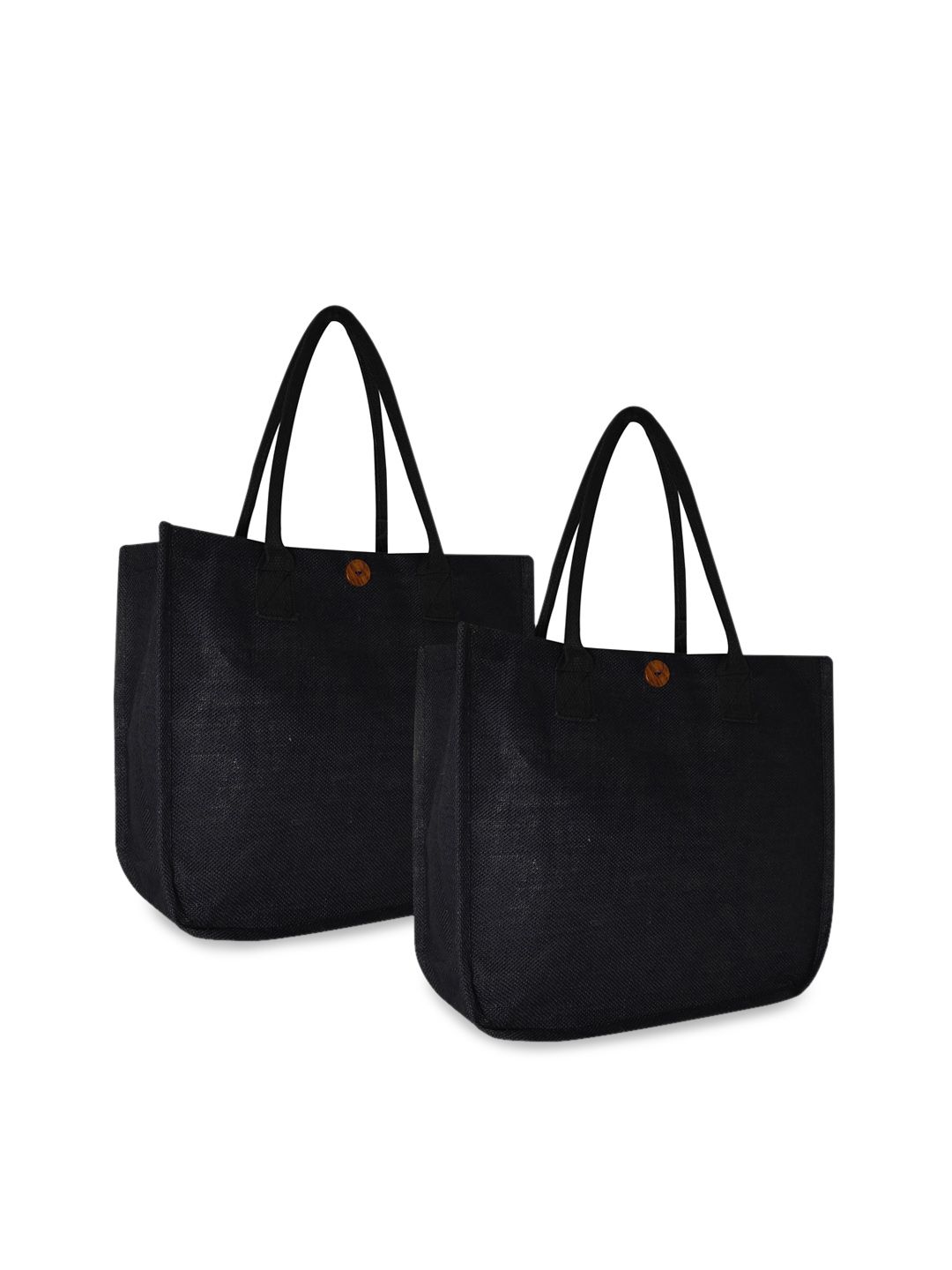 earthbags Set Of 2 Jute Shopper Tote Bags