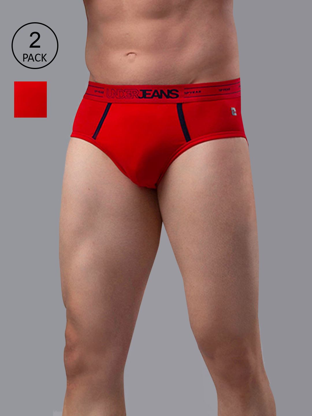 UnderJeans by Spykar Men Pack of 2 Cotton Blend Briefs