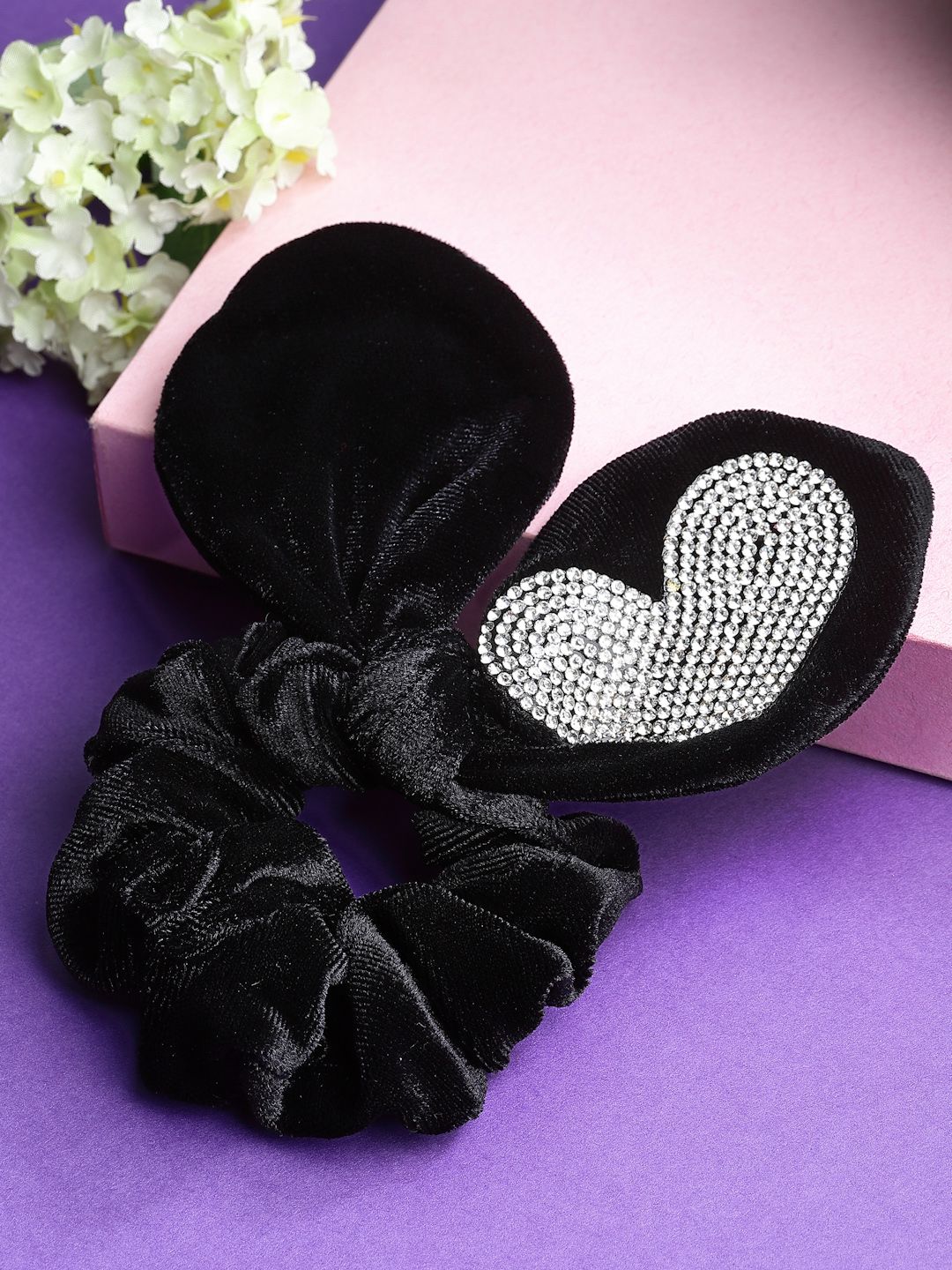 PANASH Women Black & White Embellished Ponytail Holders