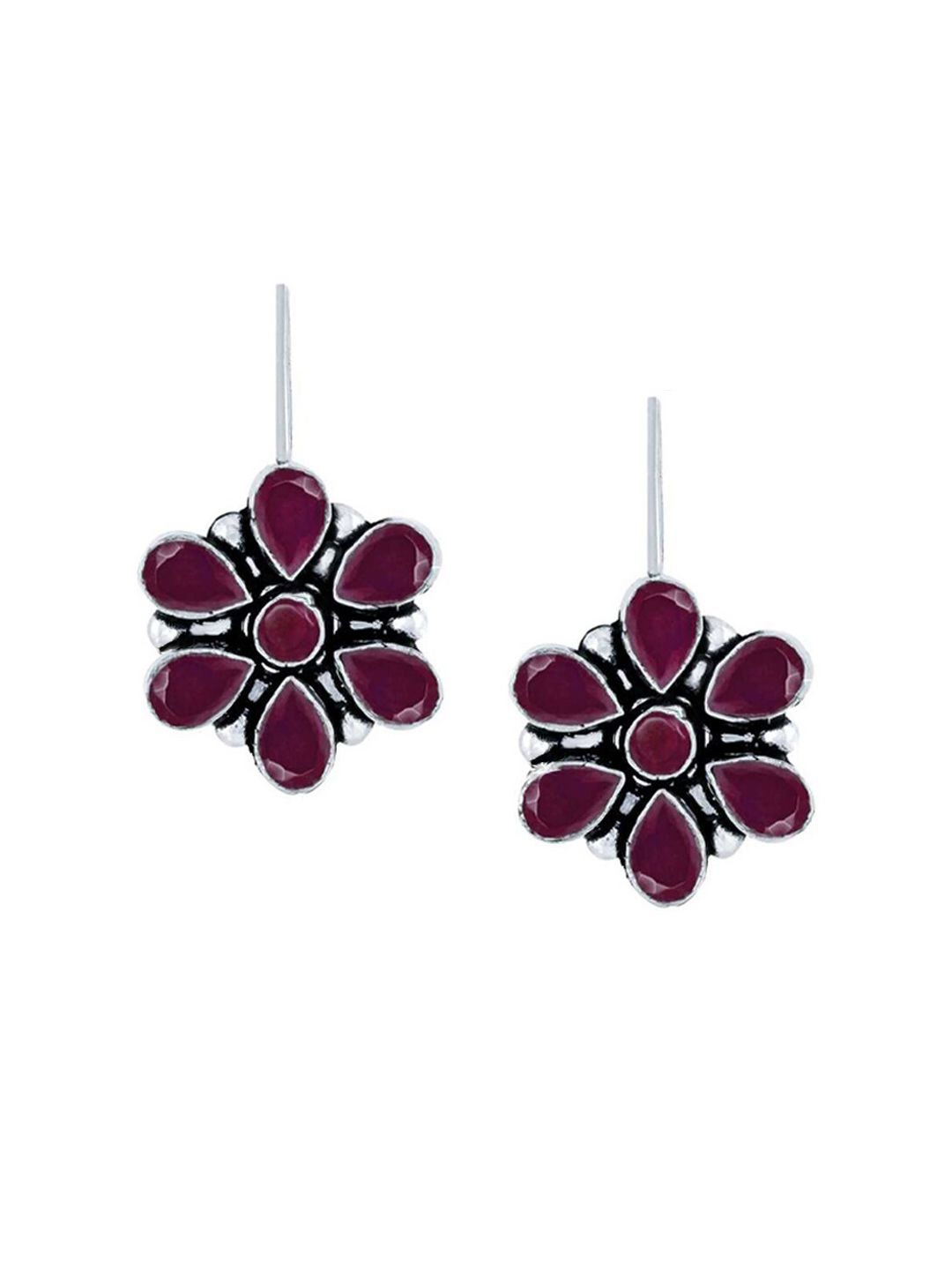 Yellow Chimes Pink Contemporary Drop Earrings