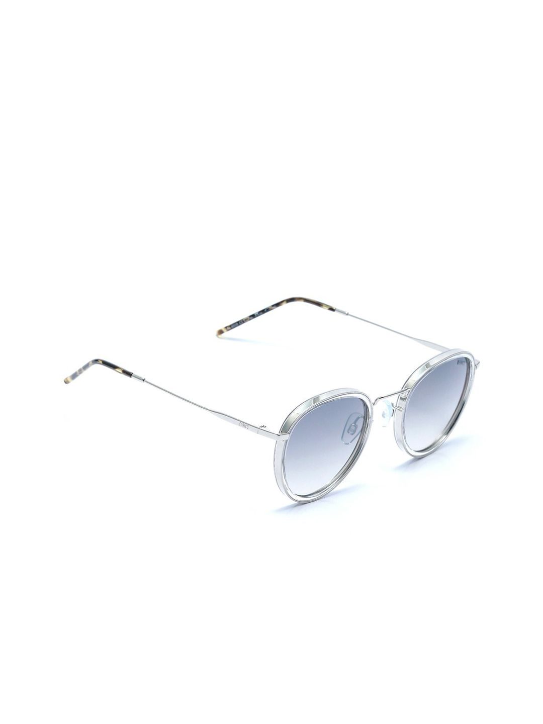 ENRICO Unisex Grey Lens & Steel-Toned Polarised UV Protected Oval Sunglasses EN P 4019 C1