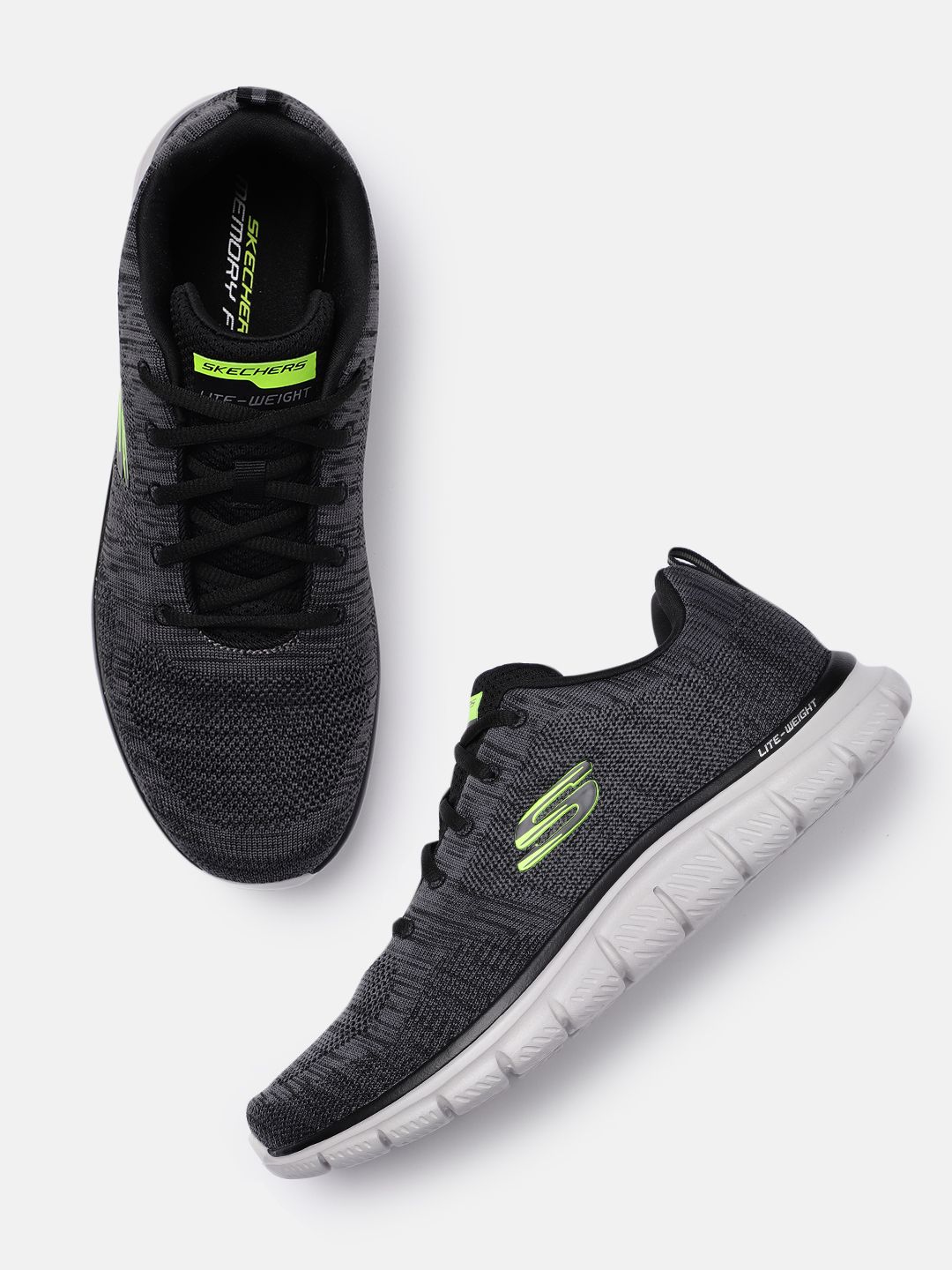 Skechers Men Charcoal TRACK Sneakers