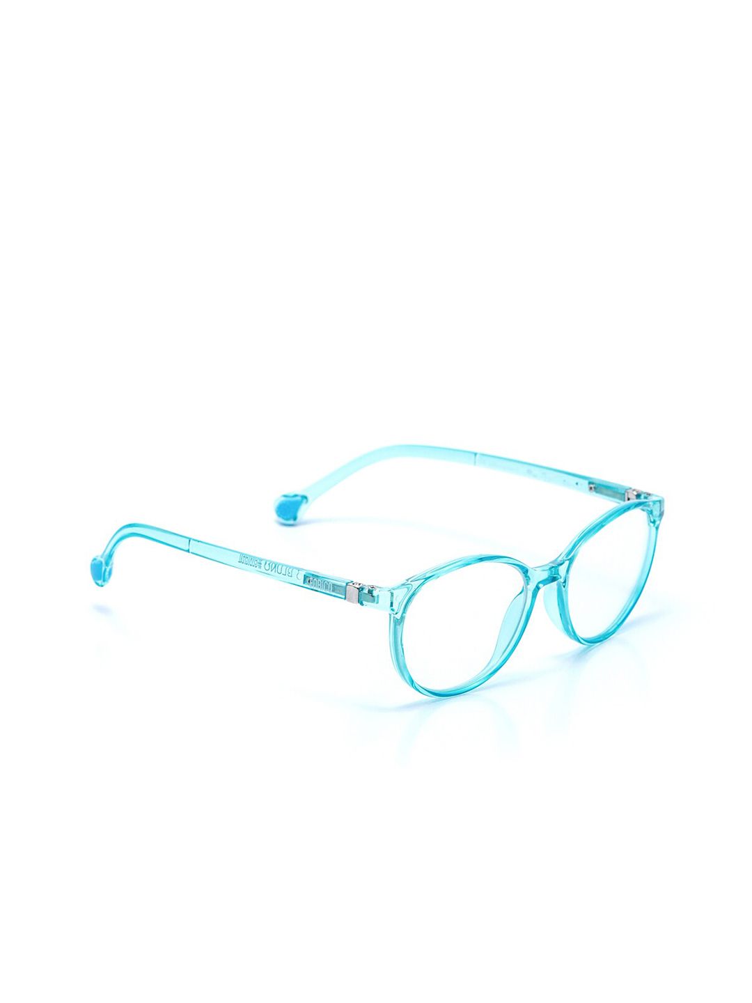 ENRICO Kids Blue & Transparent Full Rim Round Computer Glasses EN B 2002 C5