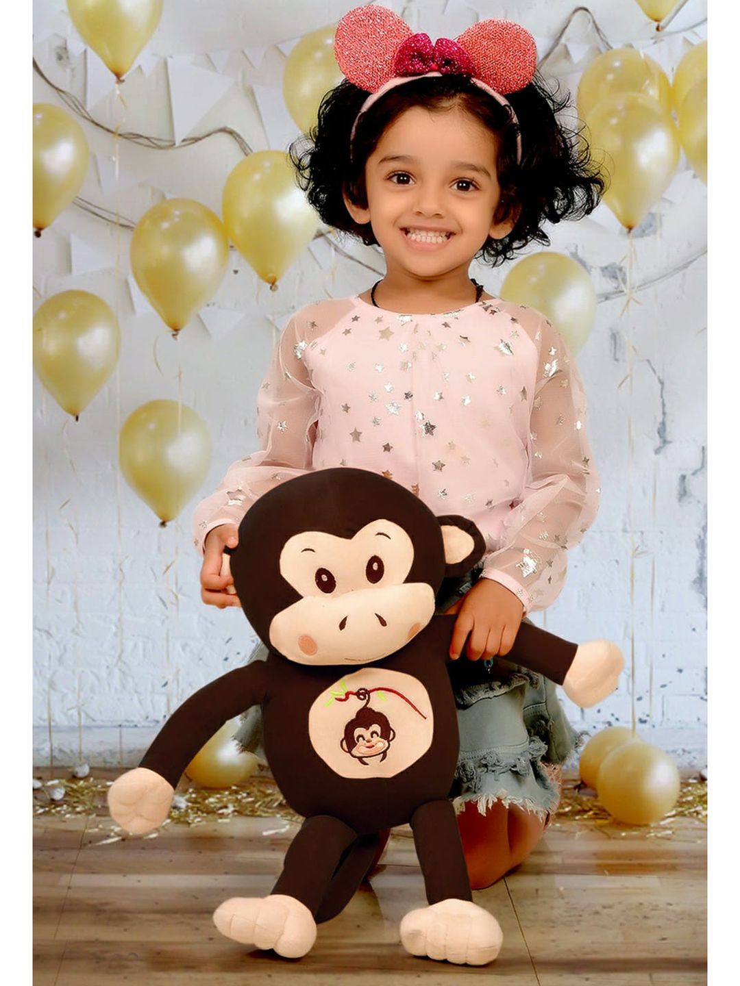DearJoy Unisex Kids Brown Monkey Plush Pillow Soft Toy
