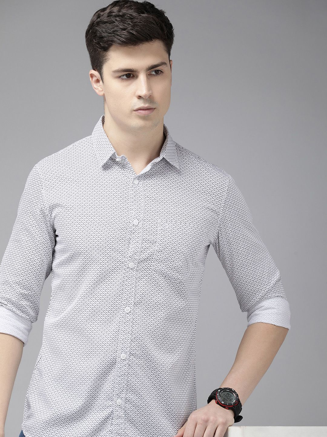 SPYKAR Pure Cotton Slim Fit Printed Casual Shirt