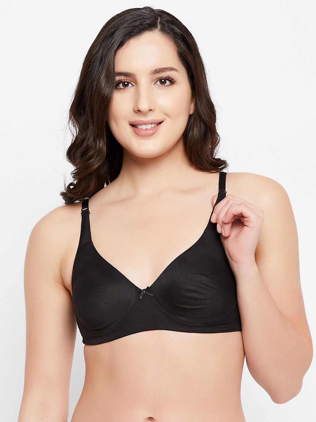 Clovia Black Cotton T-shirt Bra