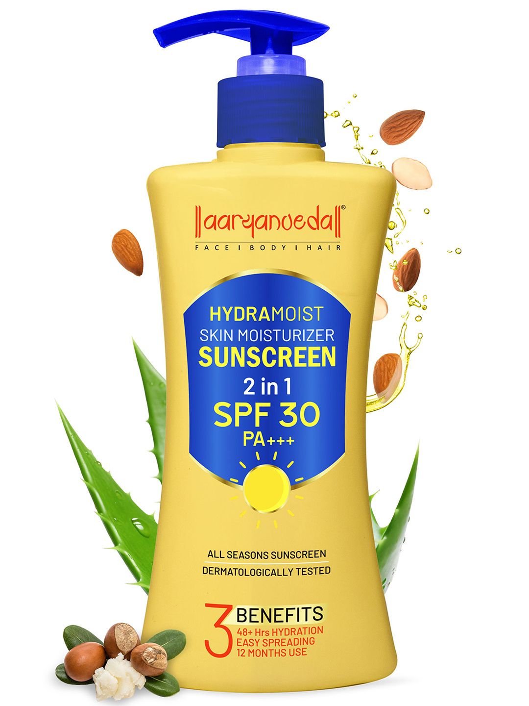 Aryanveda SPF 15 Hydra Moist Moisturizer For Body & Face - 200 ml