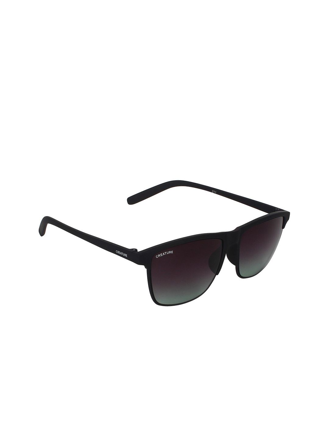 Buy Creature Unisex Black Lens & Black Wayfarer Sunglasses With UV Protected Lens -  - Accessories for Unisex