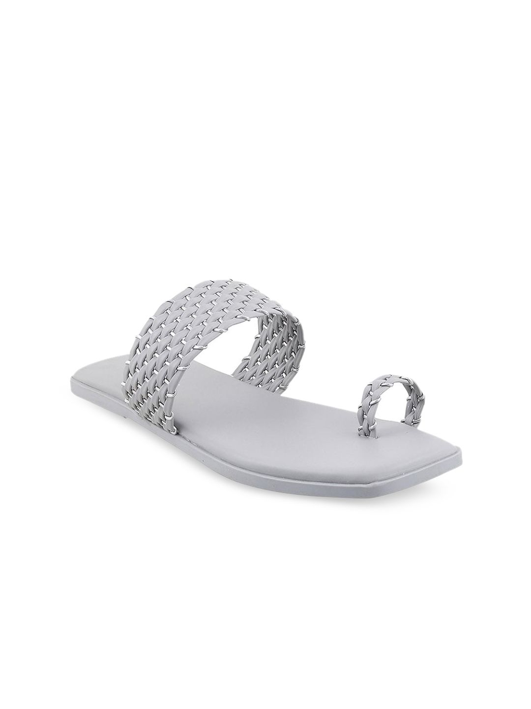 Metro Women Grey One Toe Flats