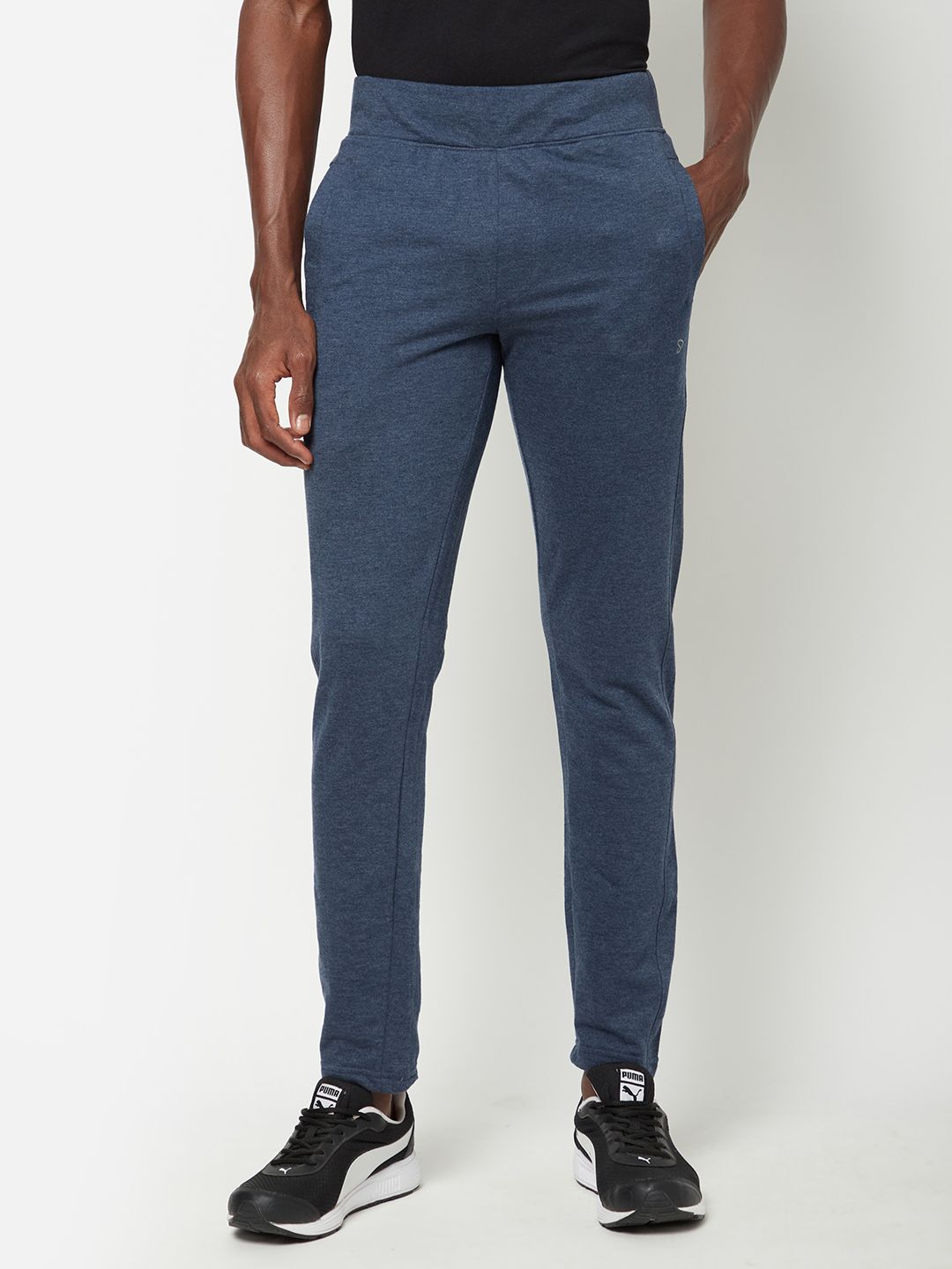SPORTO Men Blue Solid Track Pants